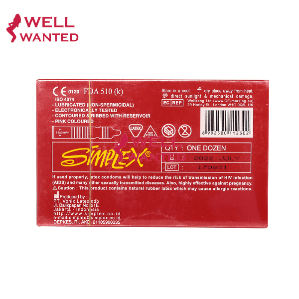 Simplex Deluxe Red is a condom that has a wavy (uneven) contour surface and a threaded texture to provide a sensation of pleasure.	They are especially designed to promote virility in a long-lasting conditions.	They are lubricated and contain Benzocaine.	A specially designed condom