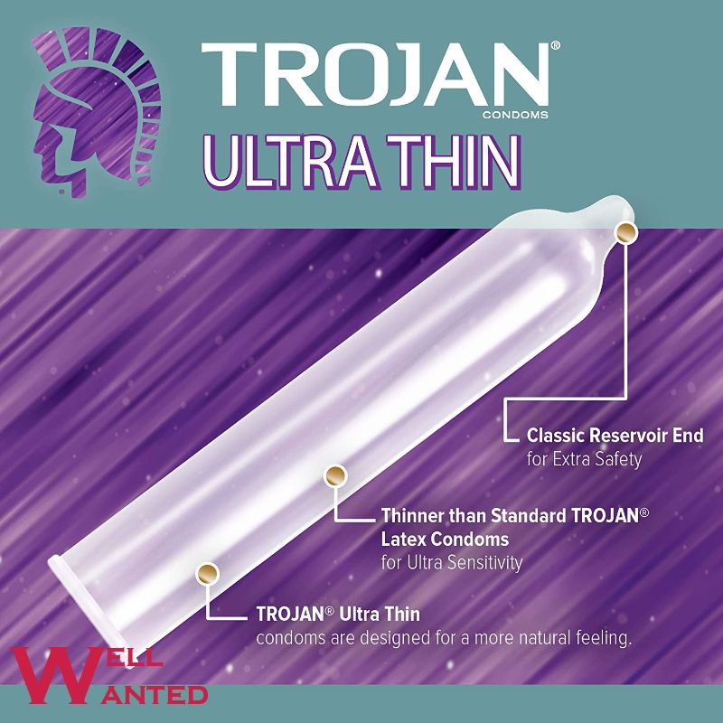 Trojan Sensitivity Ultra Thin Spermicidal Condom 12 Count The Condom Shop 0399